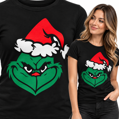 KOSZULKA DAMSKA ŚWIĄTECZNA GRINCH